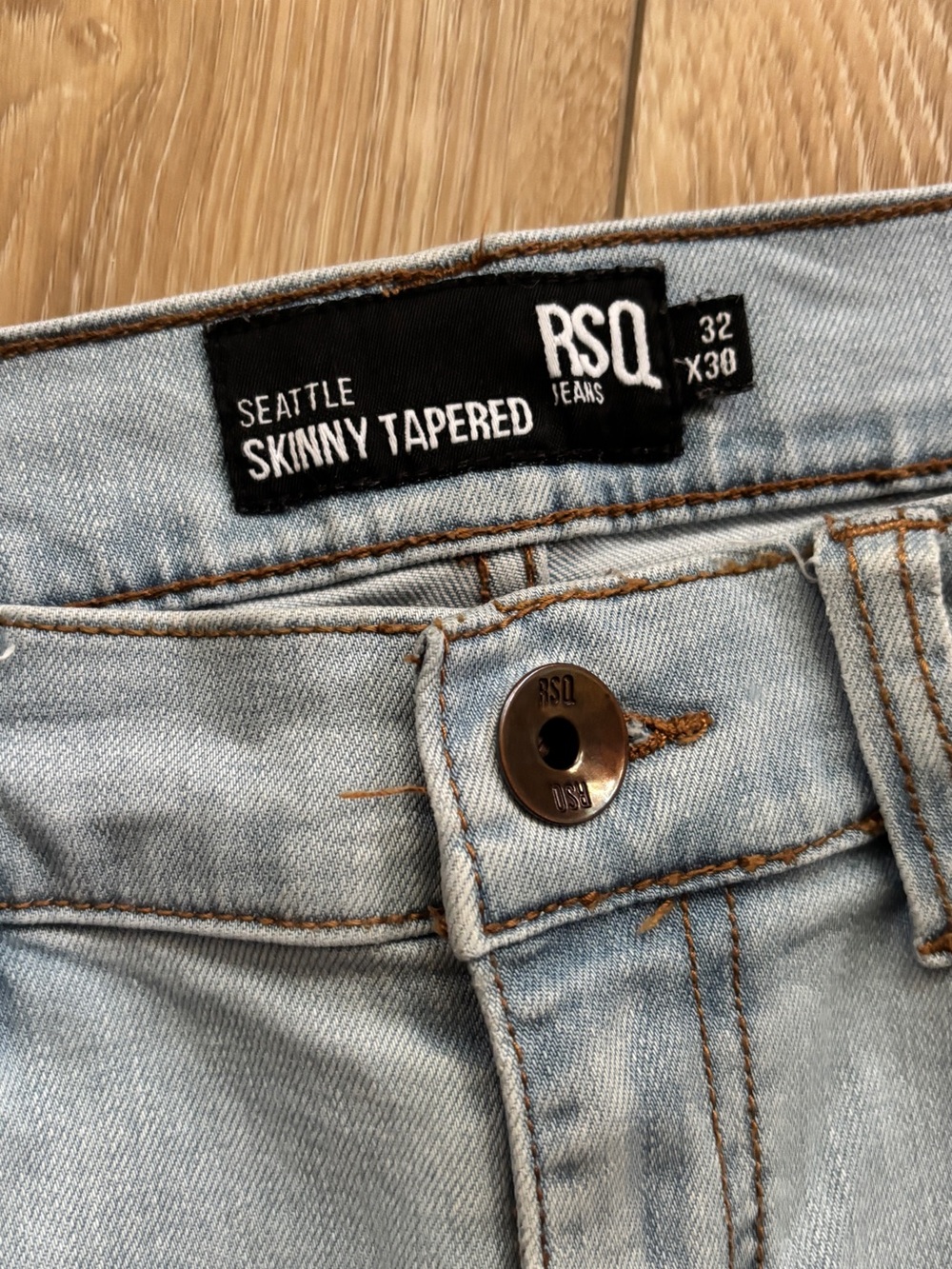 RSQ Light Blue Skinny Tapered Women's Jeans Size 32x30